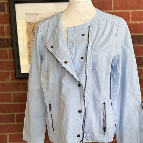 Chico's Light Blue Utility Jacket - Picture 7 of 10